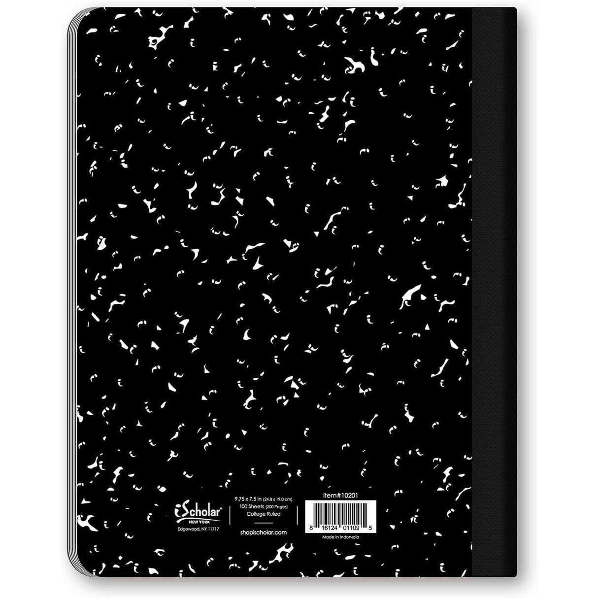 iScholar Black and White Marble Composition Book - College Ruled, 100 Sheets-816124011095-LR-161106-4-LR eShop