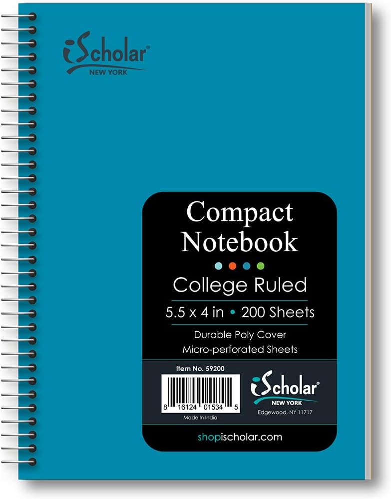 iScholar X-pression Poly Cover Compact Wirebound Notebook - College Ruled, Assorted Colors-816124015345-LR-301956-2-LR eShop