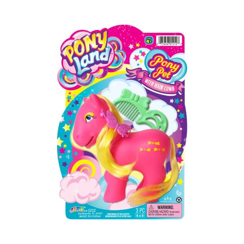 JA-RU Pony Land Pony Pet With Hair Comb-075656012127-LR-145023-1-LR eShop