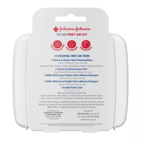 Johnson & Johnson First Aid To Go! Portable Mini Travel Kit, 12 pieces-381370082958-LR-355229-4-LR eShop
