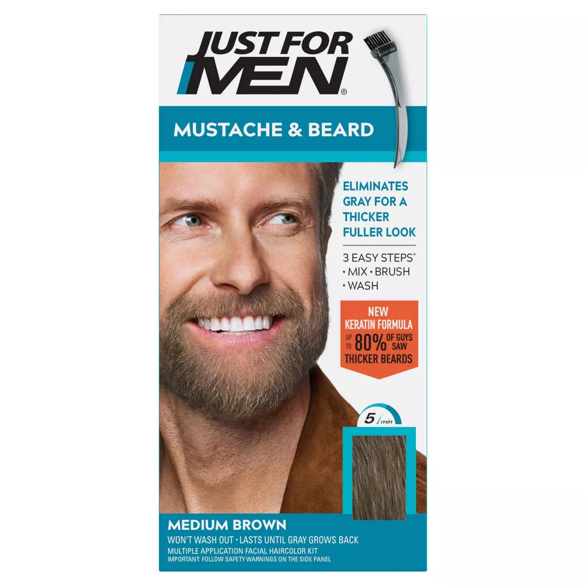 Just For Men Mustache & Beard Beard Coloring for Gray Hair - M-35 Medium Brown-011509049032-LR-225327-1-LR eShop