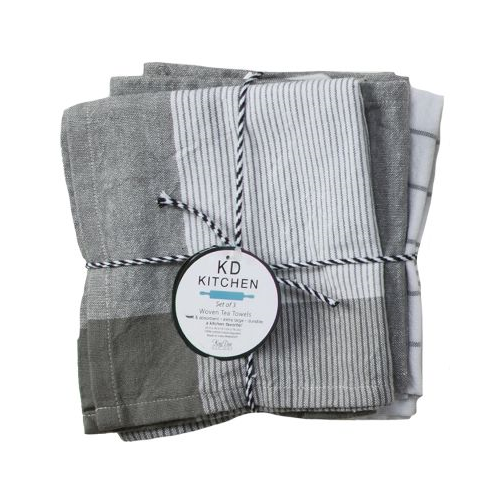 Kaydee Designs Graphite 3 Pc Tea Towel Set-723886572026-LR-342251-1-LR eShop