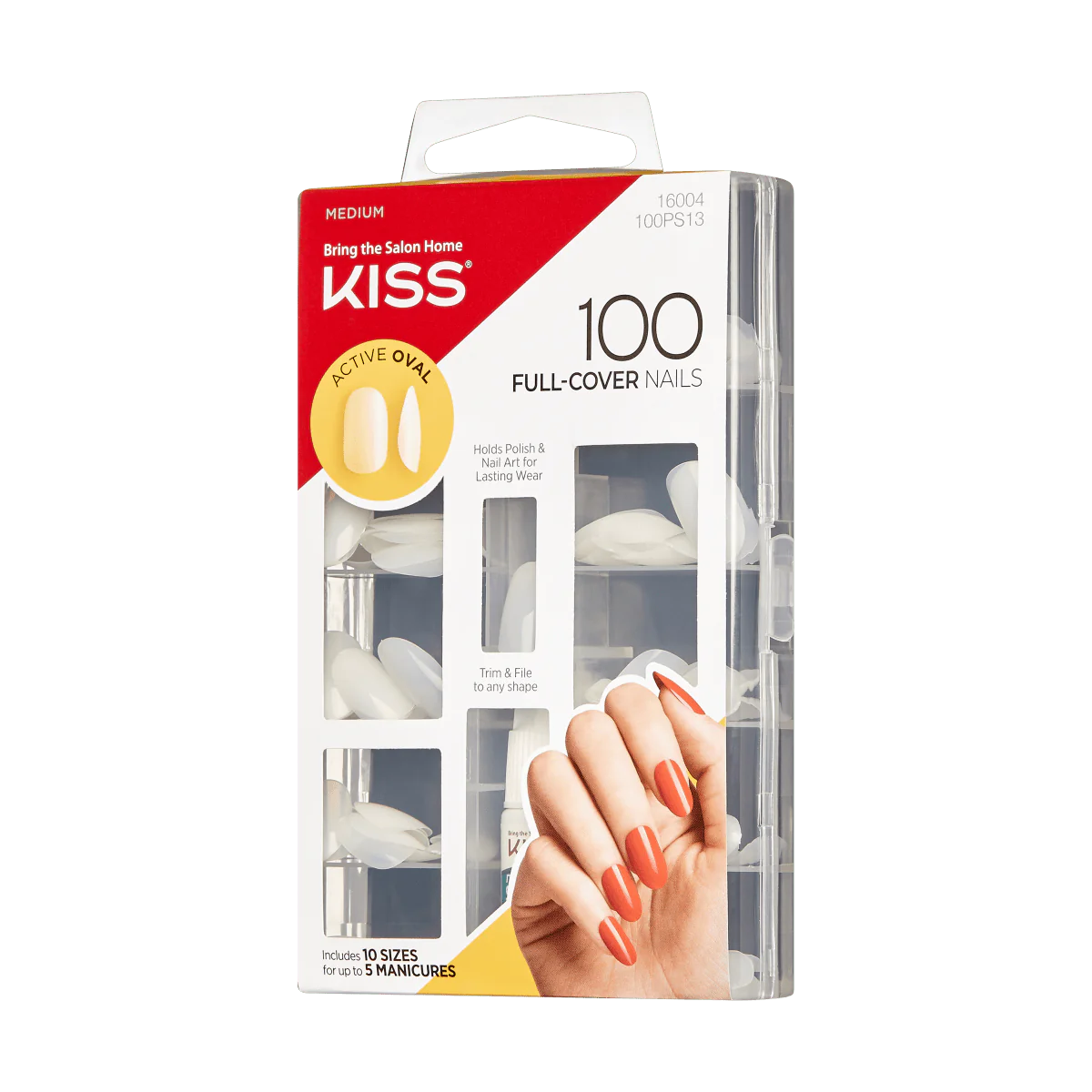 KISS 100 Full-Cover Nails - Active Oval-731509160048-LR-161801-1-LR eShop