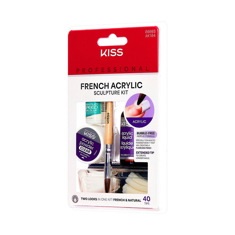 KISS Acrylic French Manicure Fake Nails Sculpture Kit - Natural-731509000030-LR-138440-2-LR eShop