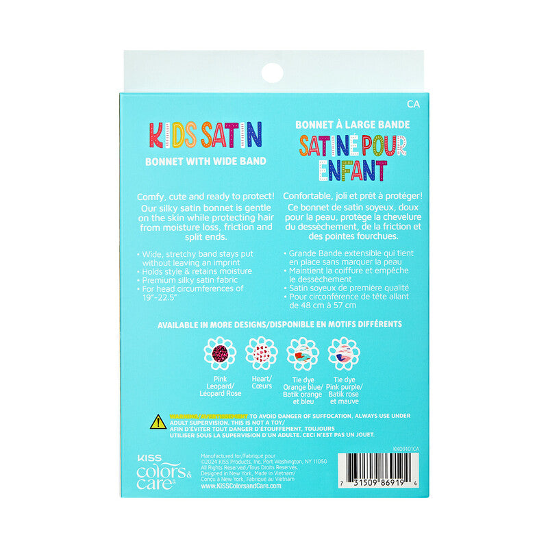 KISS Colors & Care Kids Satin Wide Band Bonnet - Assorted-731509869194-LR-346051-3-LR eShop