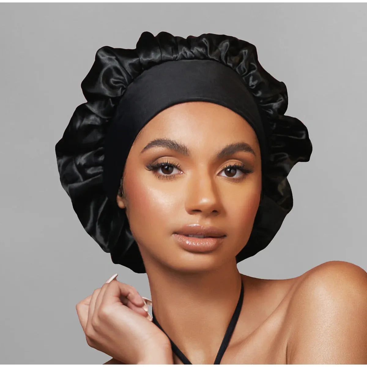 KISS Colors & Care Silky Satin Double Wear Cap, XL - Black-731509864663-LR-354855-3-LR eShop