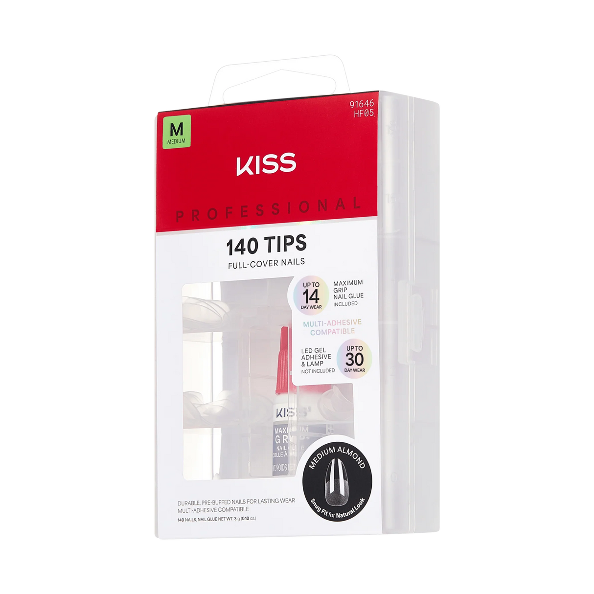 KISS Full Cover Natural Press On Nails - Unlimited, 140 count-731509916461-LR-360027-6-LR eShop