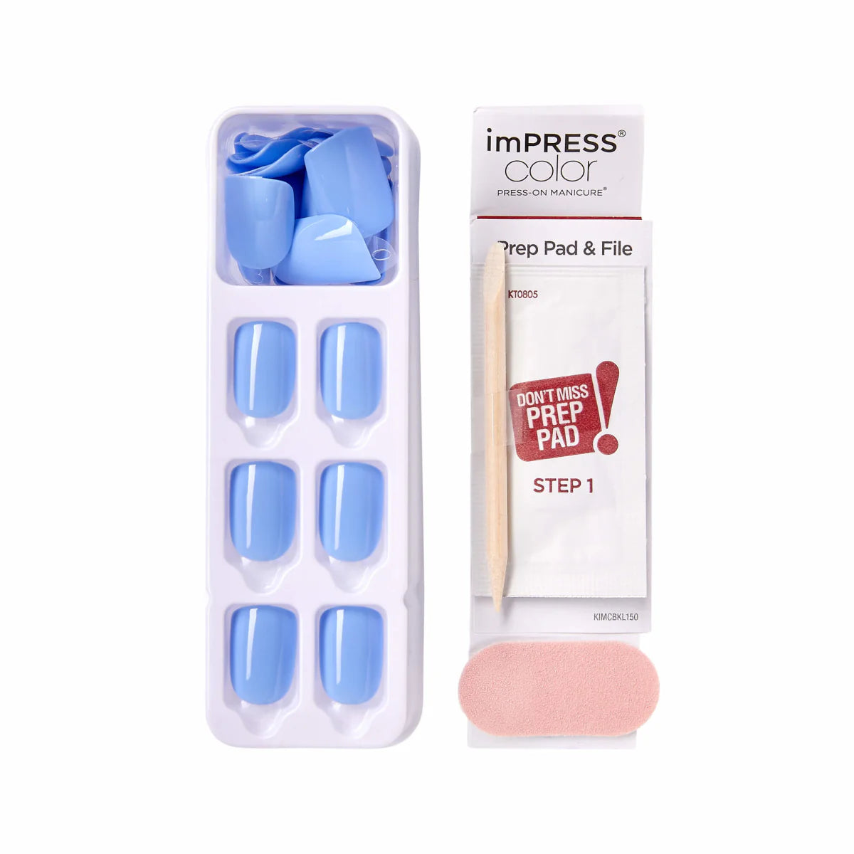 KISS imPRESS Color Press-On Fake Nails - Baby Why So Blue-731509837544-LR-338446-2-LR eShop