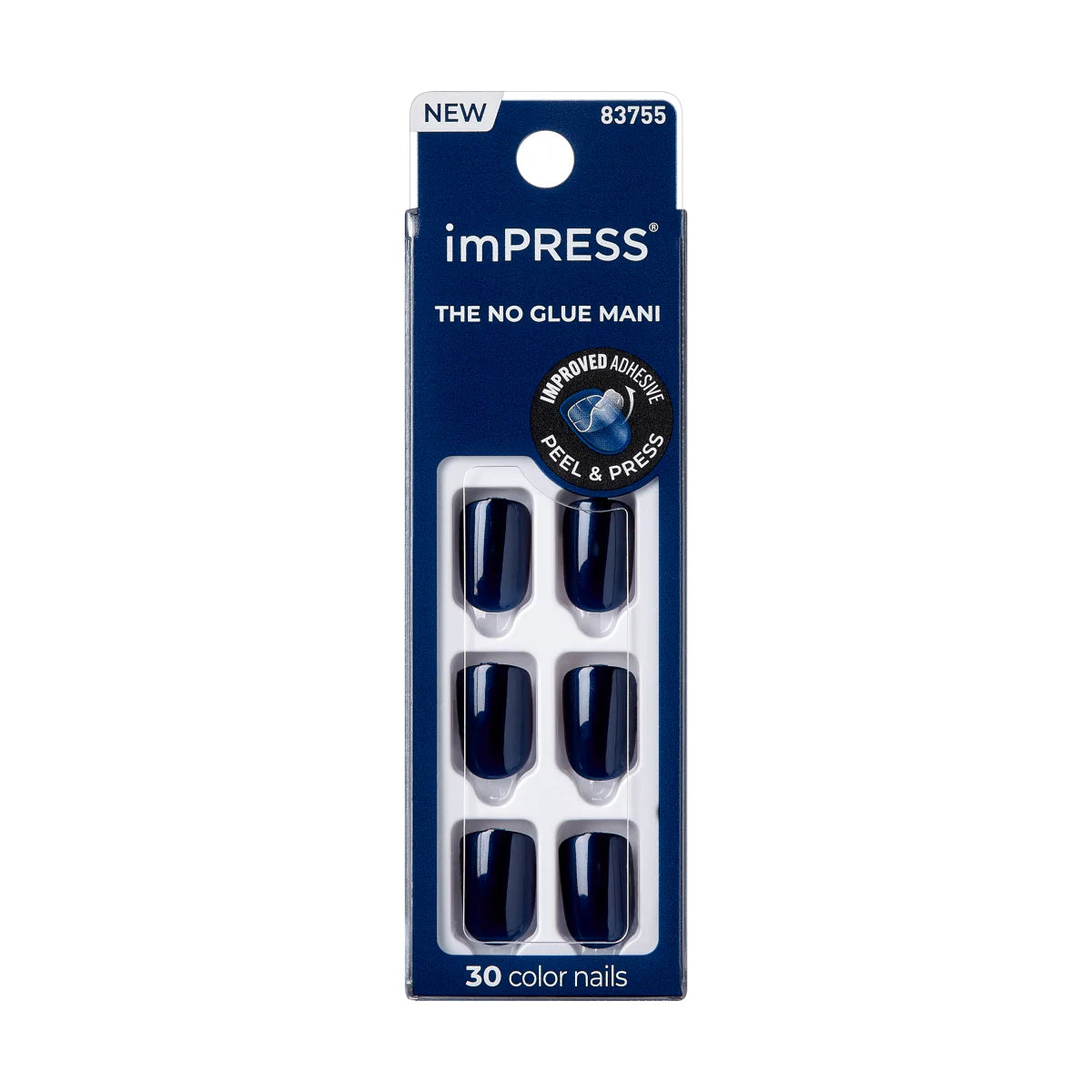 KISS imPRESS Color Press-On Fake Nails - Never Too Navy-731509837551-LR-338447-1-LR eShop