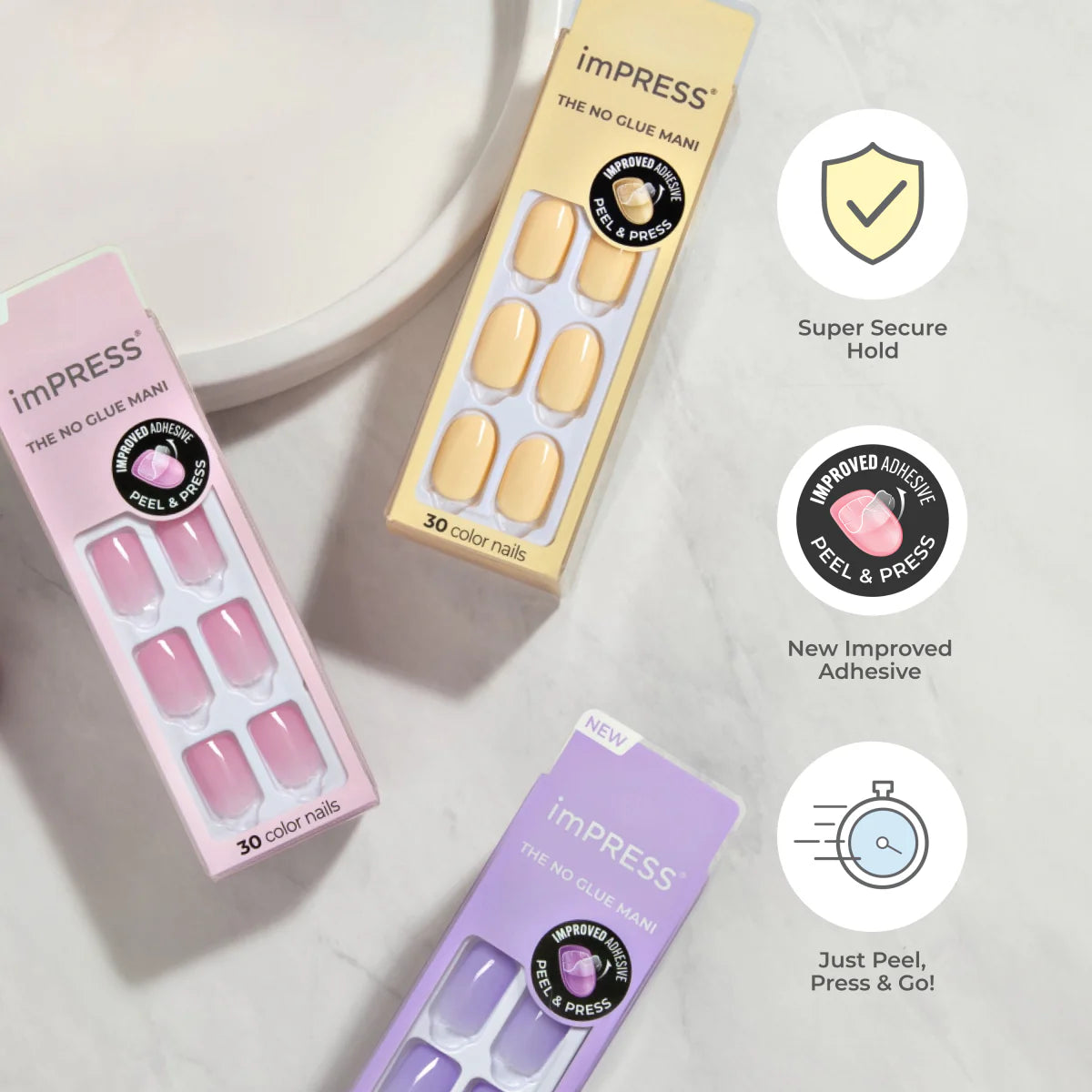 KISS imPRESS Color Press-On Fake Nails - Never Too Navy-731509837551-LR-338447-9-LR eShop