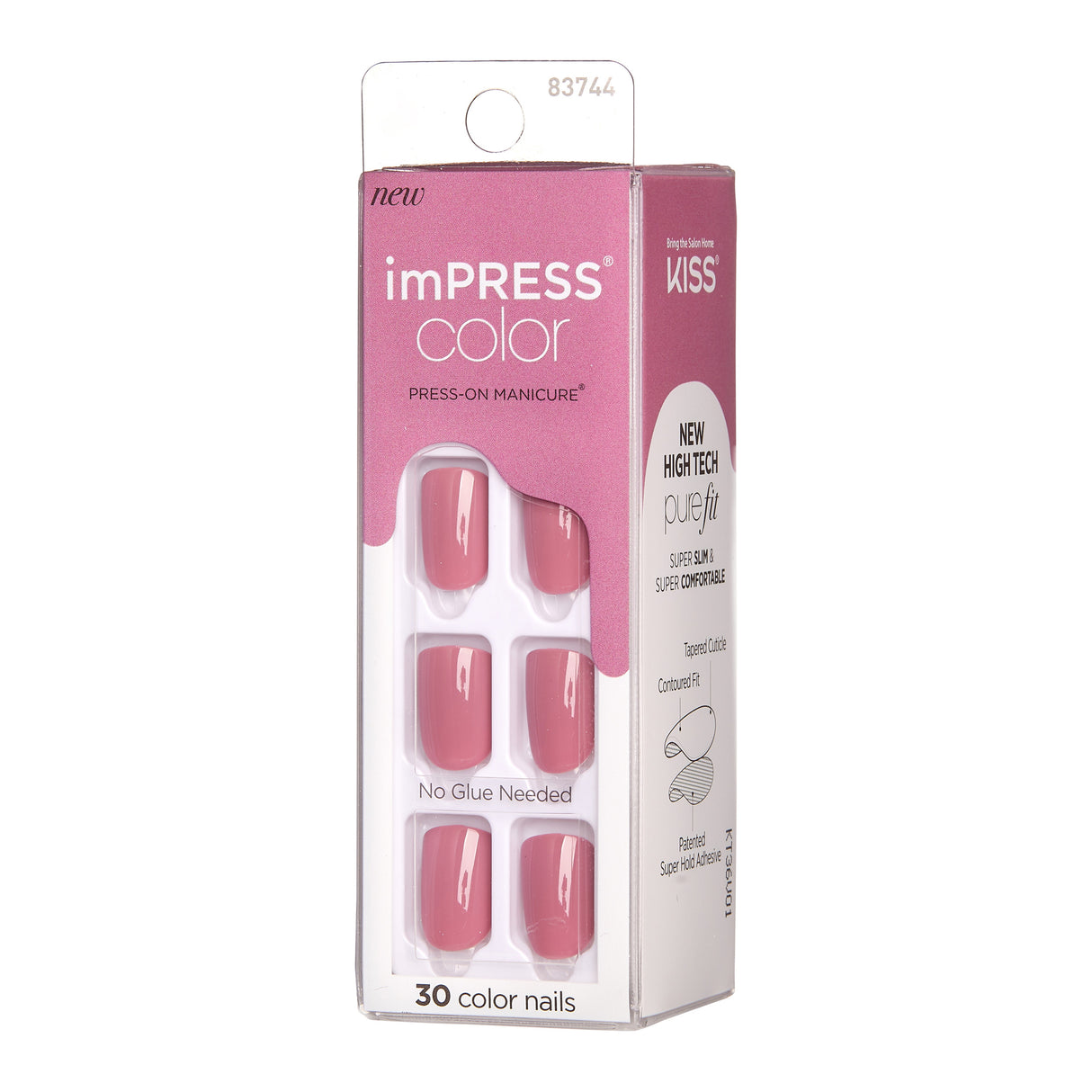 KISS imPRESS Color Press-On Fake Nails - Petal Pink-731509837445-LR-338436-8-LR eShop