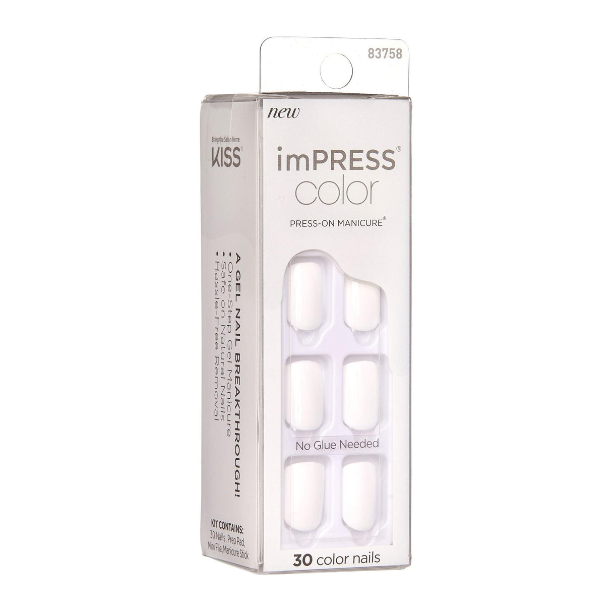 KISS imPRESS Color Press-On Fake Nails, Squoval Shaped - Frosting-731509837582-LR-338450-4-LR eShop