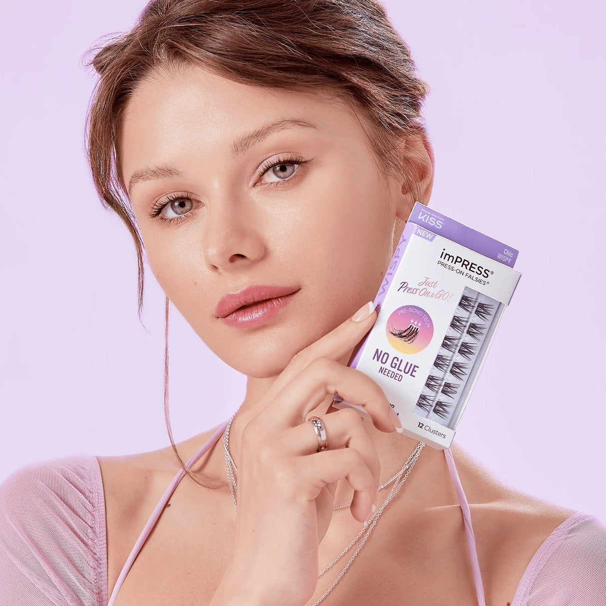 KISS imPRESS Falsies Individual Lashes With Mini Applicator - Chic Wispy, 12 count-731509913187-LR-352003-4-LR eShop