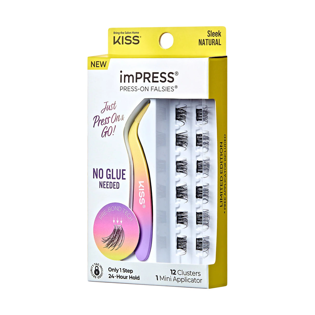 KISS imPRESS Falsies Individual Lashes With Mini Applicator - Sleek Natural, 12 count-731509913118-LR-351983-1-LR eShop