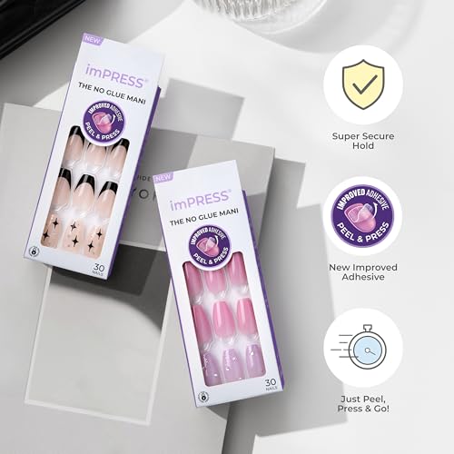 KISS ImPRESS French Tip Press on Nails, Gold Ring-731509933574-LR-357165-2-LR eShop