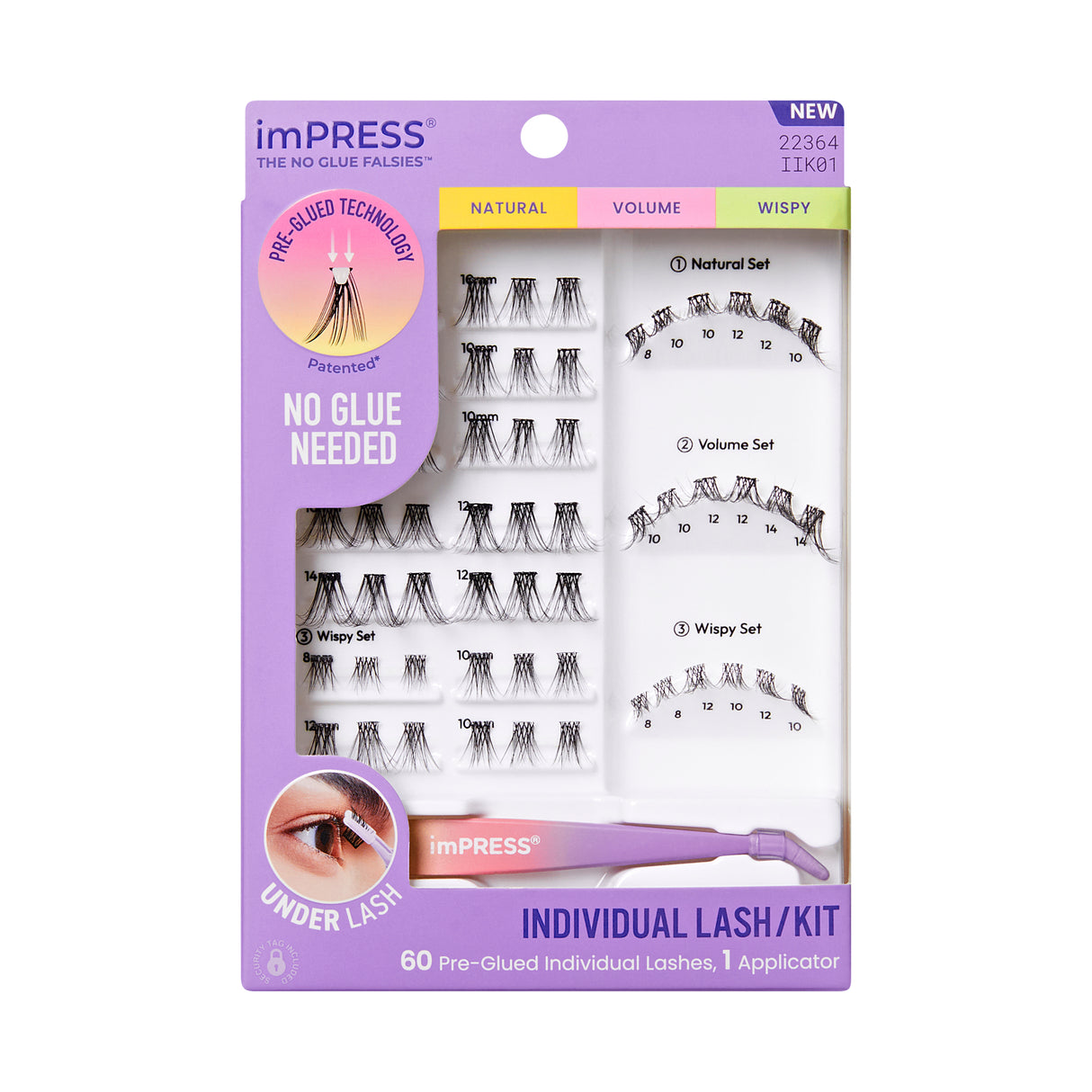 KISS imPRESS The No Glue Falsies Individual Lash Kit - Assorted Classics, 60 count-731509223644-LR-359947-1-LR eShop