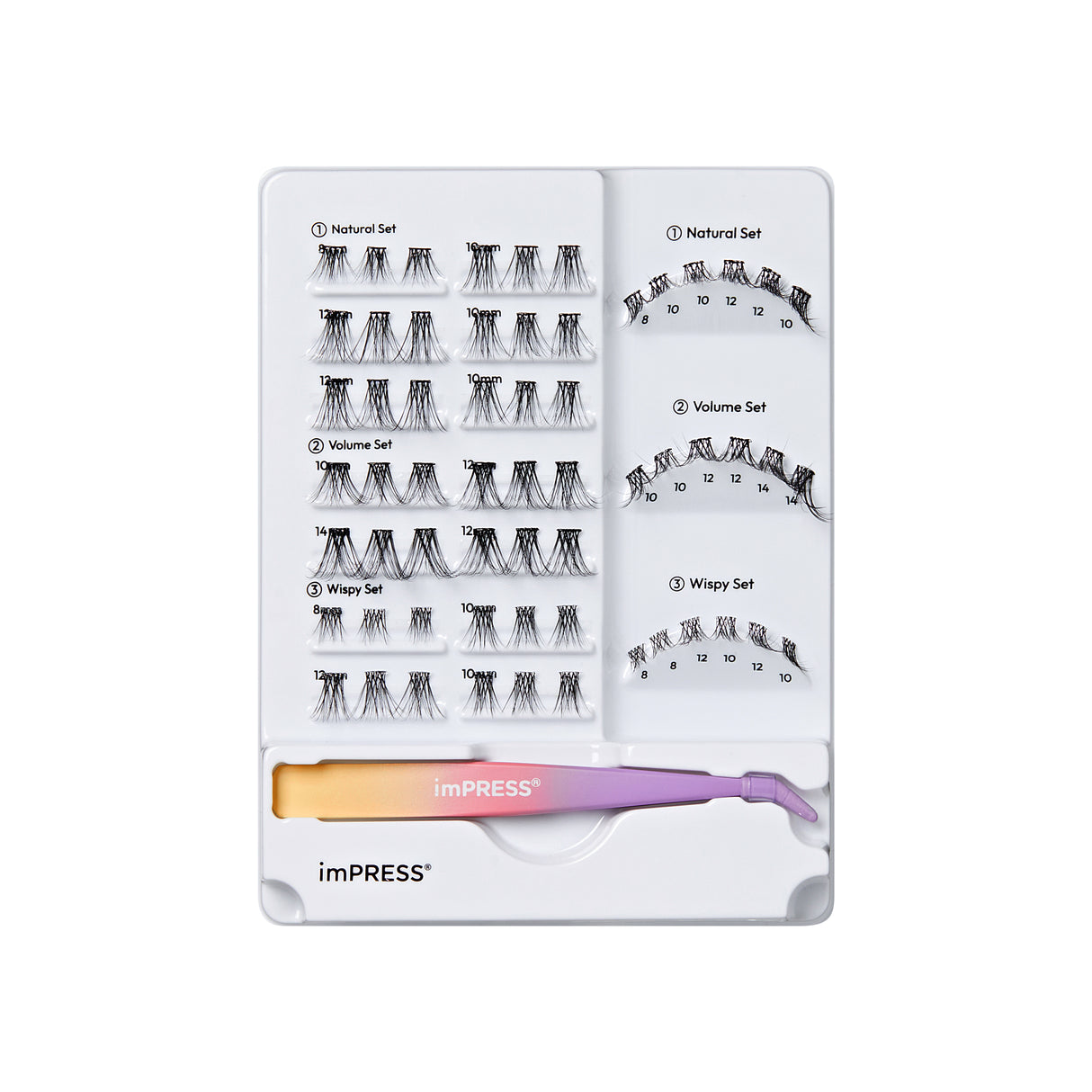 KISS imPRESS The No Glue Falsies Individual Lash Kit - Assorted Classics, 60 count-731509223644-LR-359947-2-LR eShop