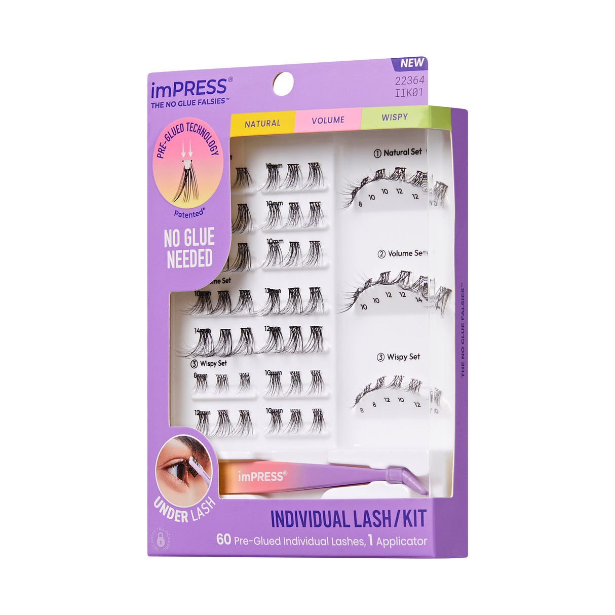 KISS imPRESS The No Glue Falsies Individual Lash Kit - Assorted Classics, 60 count-731509223644-LR-359947-8-LR eShop