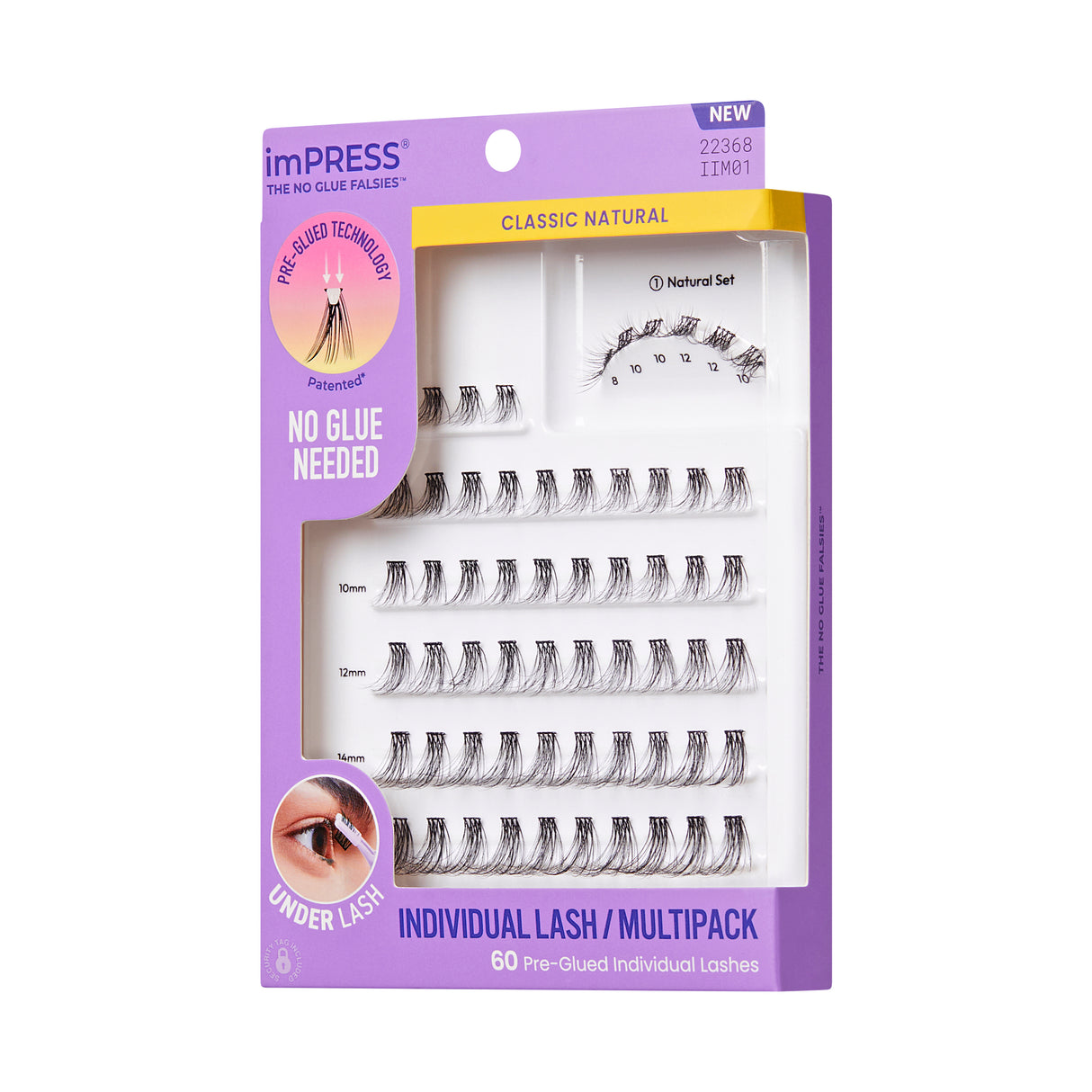 KISS imPRESS The No Glue Falsies Individual Lash Multipack - Classic Natural, 60 count-731509223682-LR-359948-10-LR eShop