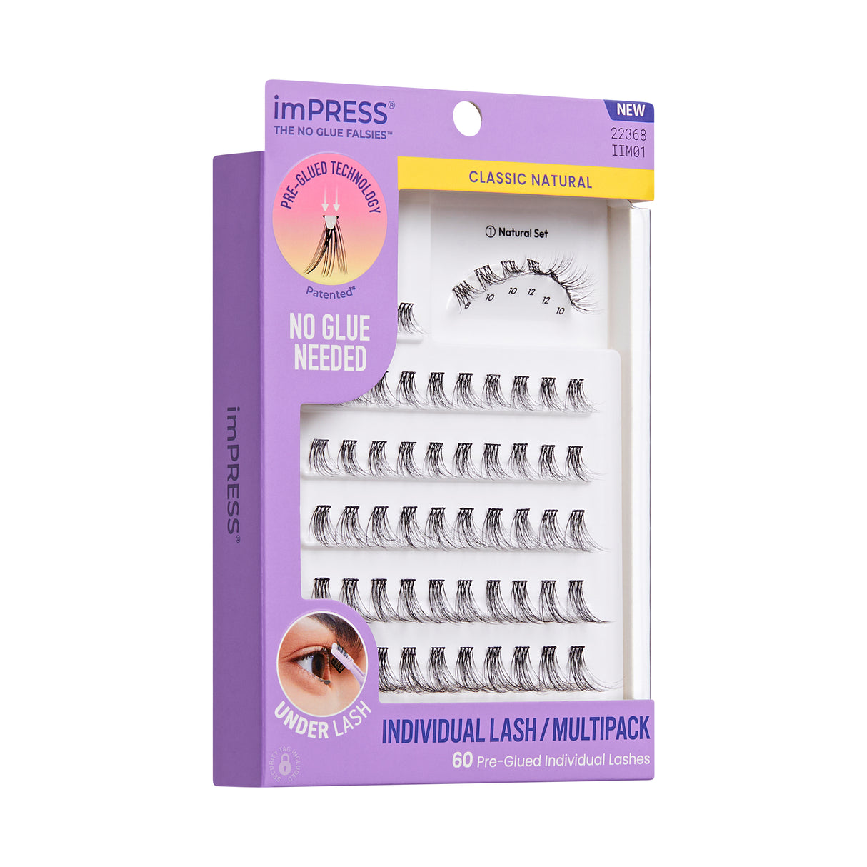 KISS imPRESS The No Glue Falsies Individual Lash Multipack - Classic Natural, 60 count-731509223682-LR-359948-8-LR eShop