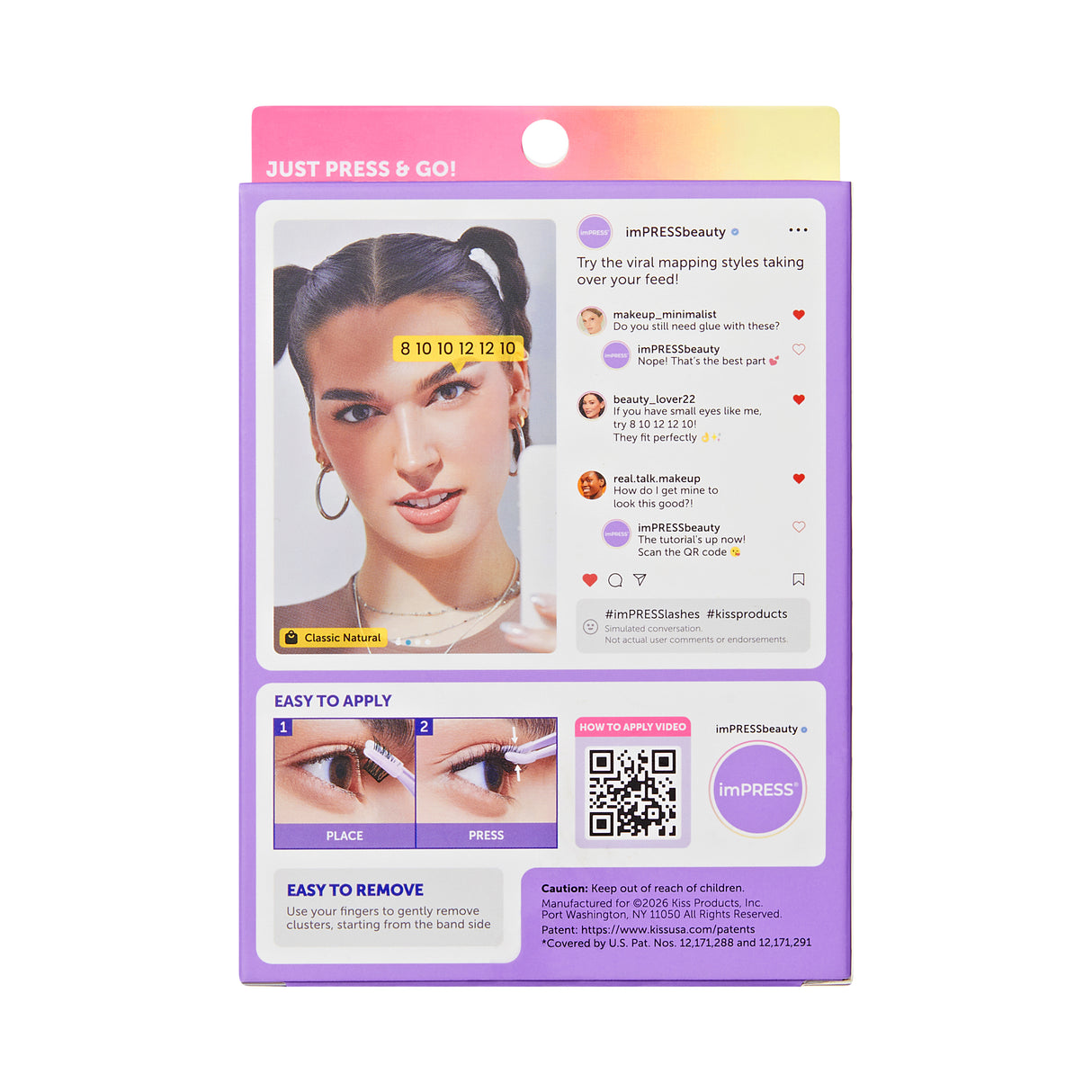 KISS imPRESS The No Glue Falsies Individual Lash Multipack - Classic Natural, 60 count-731509223682-LR-359948-9-LR eShop