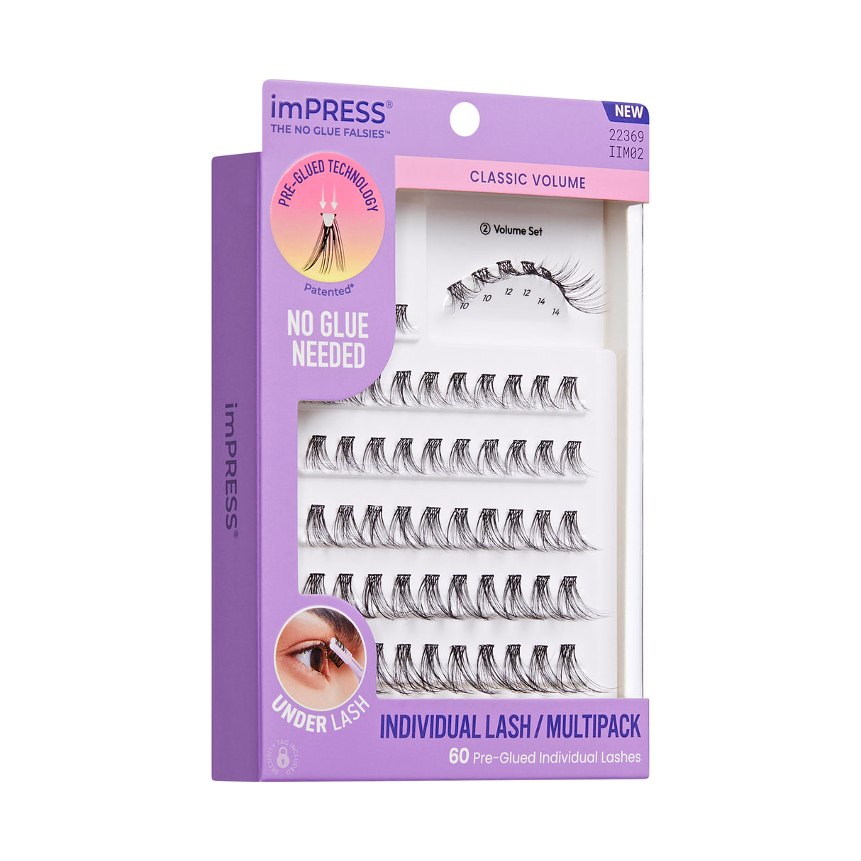 KISS imPRESS The No Glue Falsies Individual Lash Multipack - Classic Volume, 60 count-731509223699-LR-359949-6-LR eShop