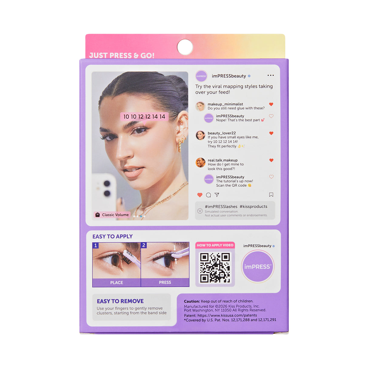 KISS imPRESS The No Glue Falsies Individual Lash Multipack - Classic Volume, 60 count-731509223699-LR-359949-7-LR eShop