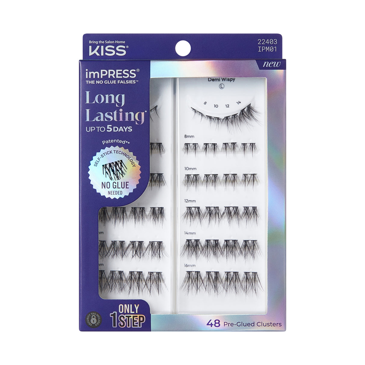 KISS imPRESS The No Glue Falsies Lash Clusters Kit - Demi Wispy, 48 clusters-731509224030-LR-359954-1-LR eShop