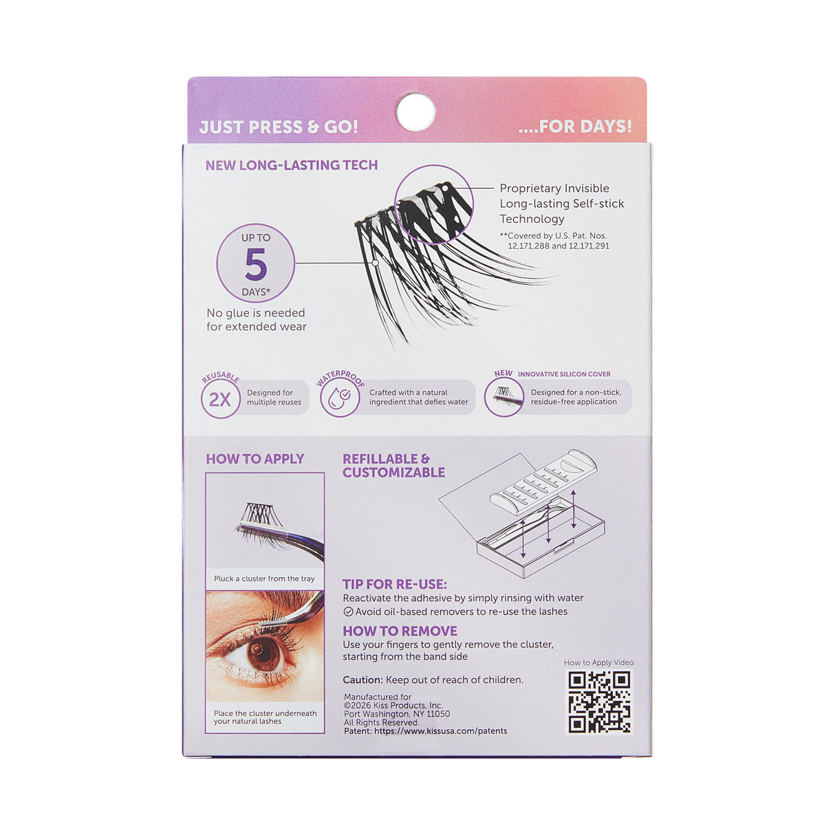 KISS imPRESS The No Glue Falsies Lash Clusters Kit - Demi Wispy, 48 clusters-731509224030-LR-359954-9-LR eShop