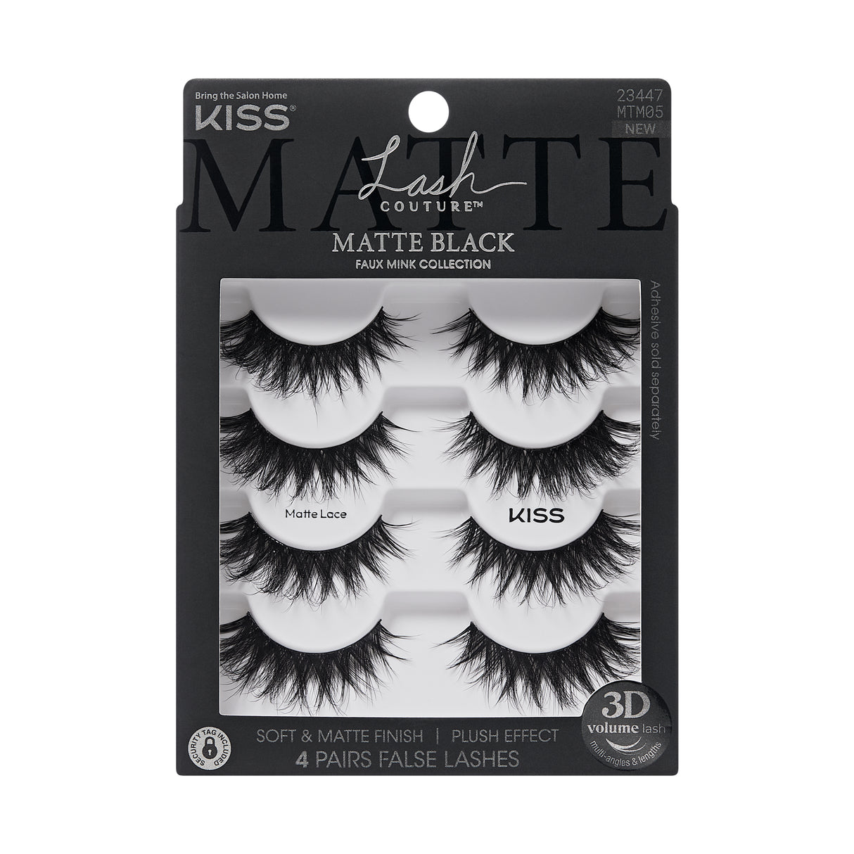 KISS Lash Couture Matte Collection 3D False Lashes - Matte Lace, 4 pairs-731509234473-LR-360021-1-LR eShop