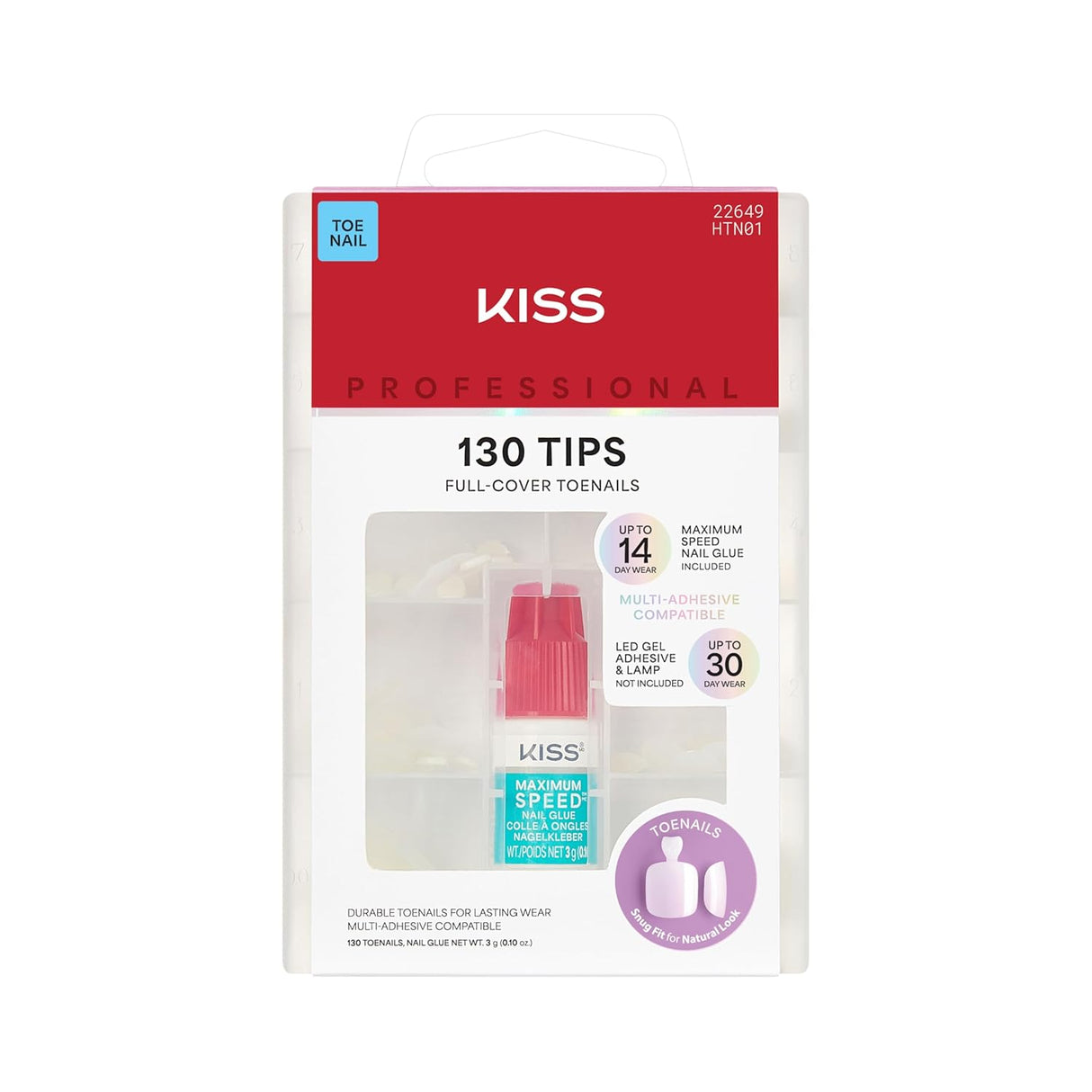 KISS Professional Full Cover False Toenails - Tippy Toes, 130 count-731509226492-LR-359991-1-LR eShop