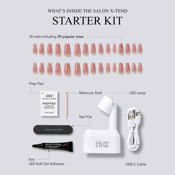 KISS Salon X-tend LED Soft Gel Nail System - Tone-731509915839-LR-352027-12-LR eShop