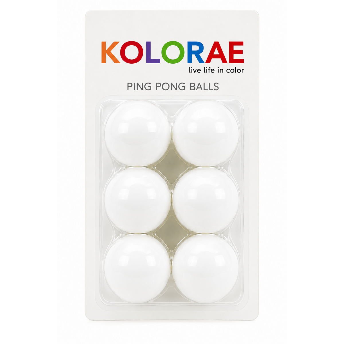 KOLORAE Ping Pong Balls - White, 6 count-819507015581-LR-345324-1-LR eShop