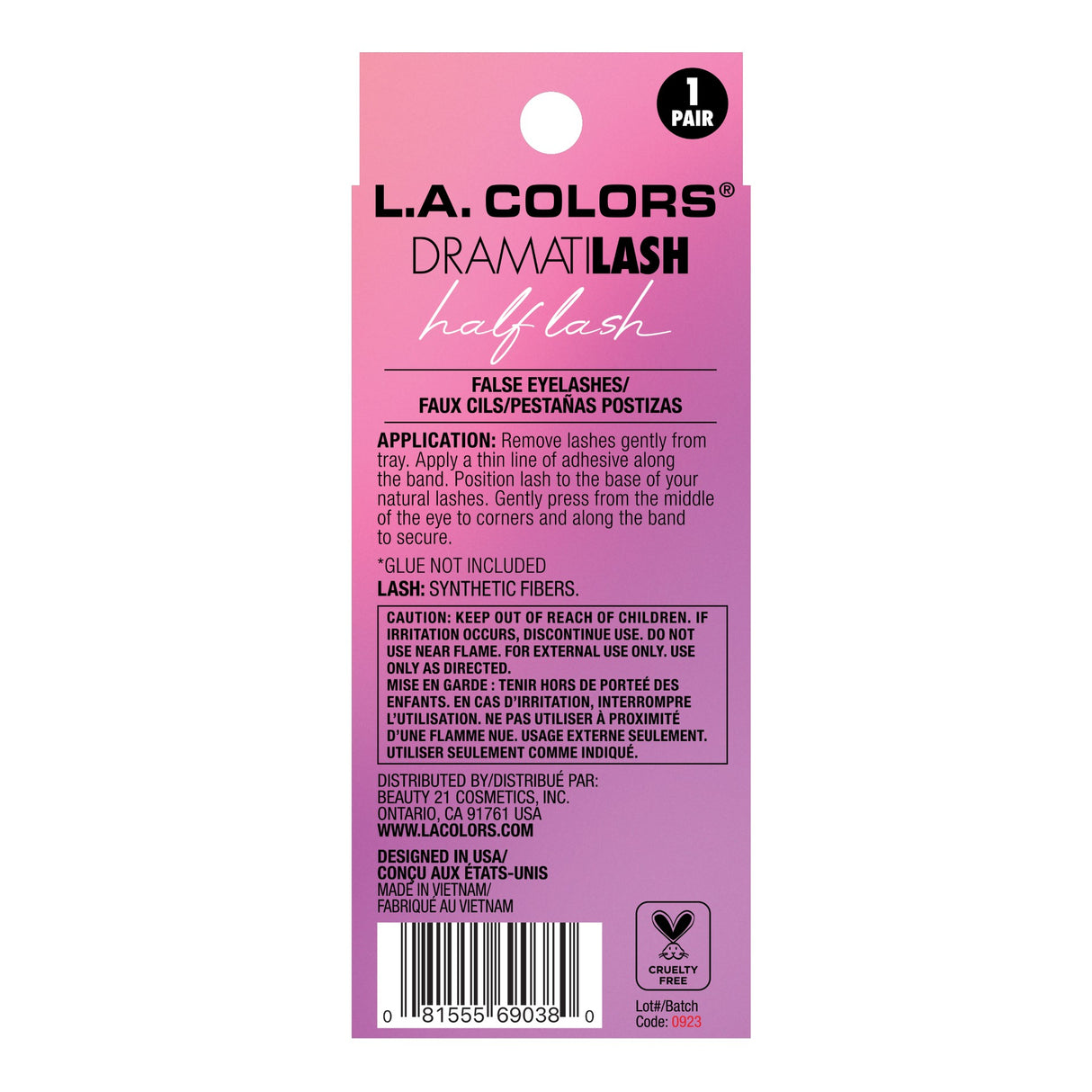 L.A. COLORS Dramatilash Half-Lash Eyelashes - Lifted Length-081555690380-LR-357015-3-LR eShop