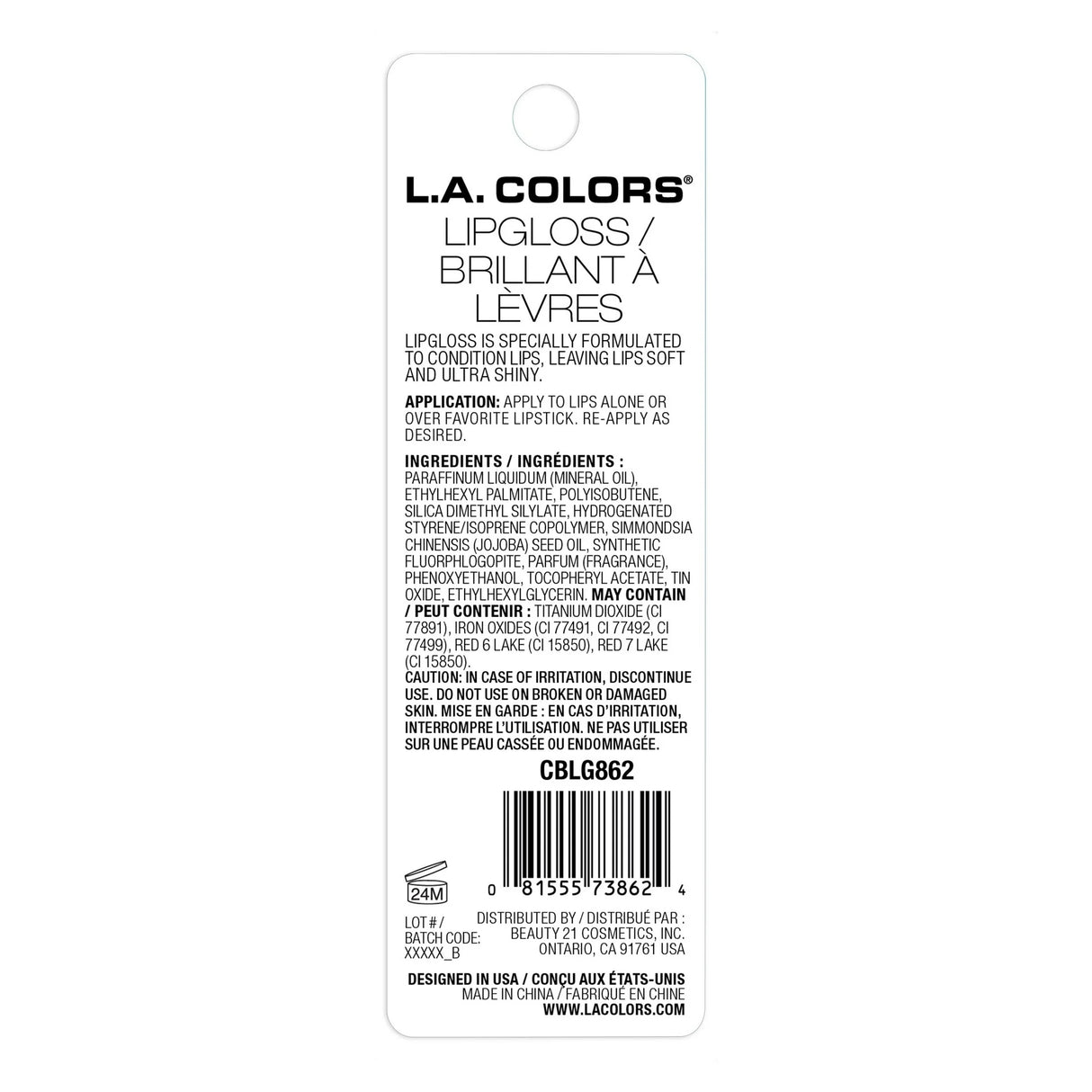 L.A. COLORS Glossy Lips Sheer Lip Gloss - Peachy Keen-081555738624-LR-357855-5-LR eShop