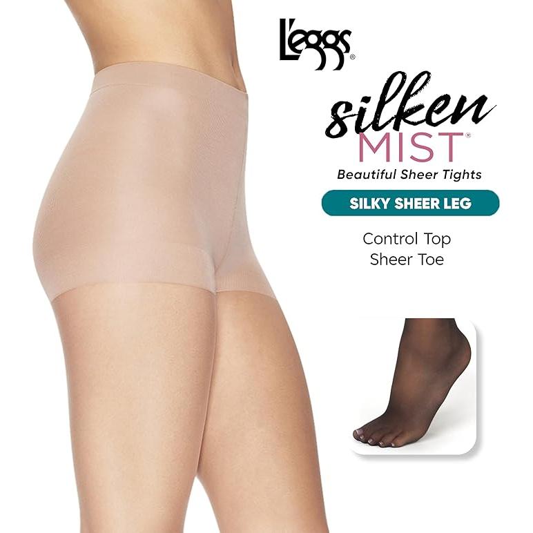 L'eggs Silken Mist Silky Sheer Control Top Sheer Toe - Sun Beige, Size B-074200938678-LR-316925-4-LR eShop