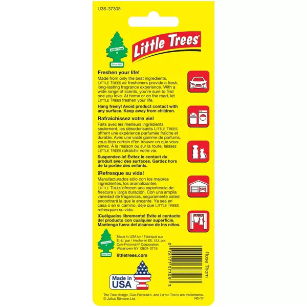 Little Trees Rose Thorn Hanging Air Freshener, 3 pack-076171373083-LR-355543-3-LR eShop