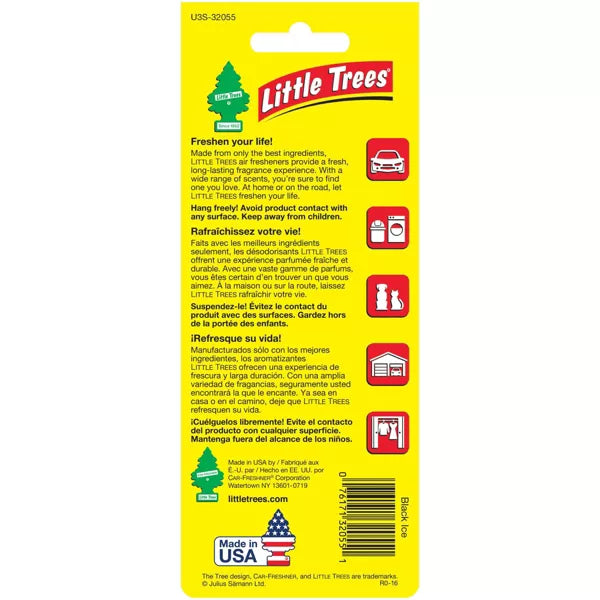 Little Trees Black Ice Hanging Air Freshener - 3 pack-076171320551-LR-266326-3-LR eShop