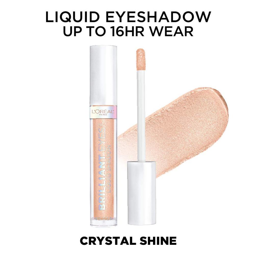 L'ORÉAL PARIS Brilliant Eyes Shimmer Liquid Eye Shadow Makeup, 410 Crystal Shine, 0.1 oz.-071249410561-LR-333969-3-LR eShop
