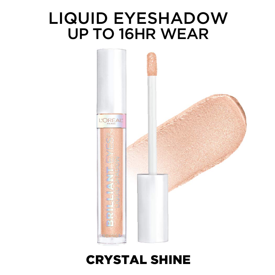 L'ORÉAL PARIS Brilliant Eyes Shimmer Liquid Eye Shadow Makeup, 410 Crystal Shine, 0.1 oz.-071249410561-LR-333969-3-LR eShop