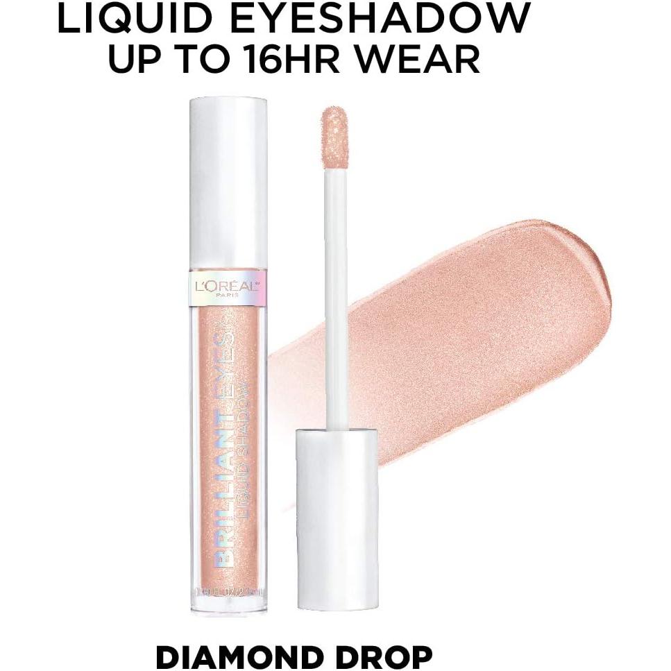 L'ORÉAL PARIS Brilliant Eyes Shimmer Liquid Eye Shadow Makeup, 420 Diamond Drop, 0.1 oz.-071249410554-LR-333970-3-LR eShop