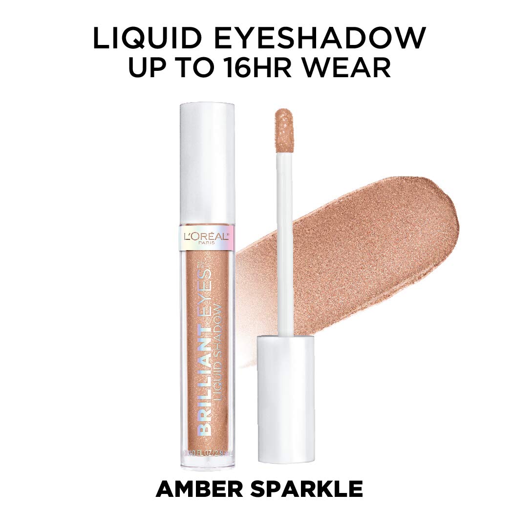 L'ORÉAL PARIS Brilliant Eyes Shimmer Liquid Eye Shadow Makeup, 445 Amber Sparkle, 0.1 oz.-071249410608-LR-333971-3-LR eShop