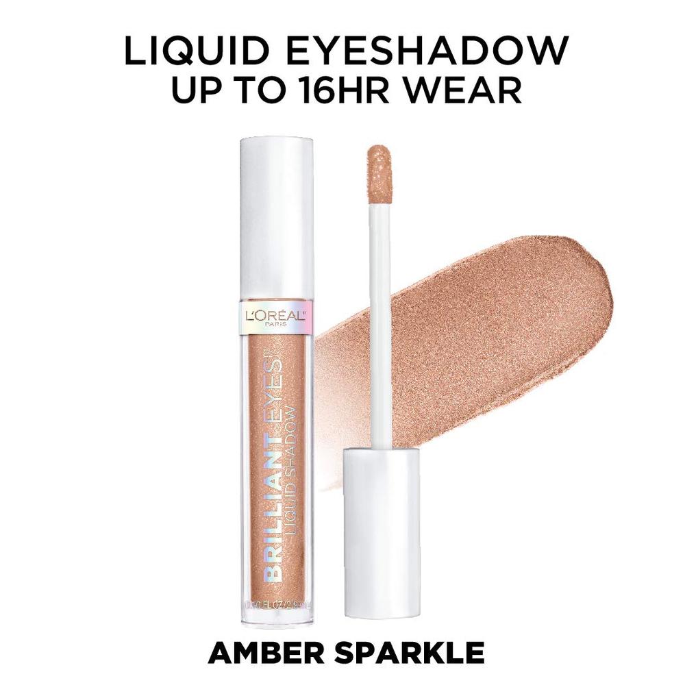 L'ORÉAL PARIS Brilliant Eyes Shimmer Liquid Eye Shadow Makeup, 445 Amber Sparkle, 0.1 oz.-071249410608-LR-333971-3-LR eShop