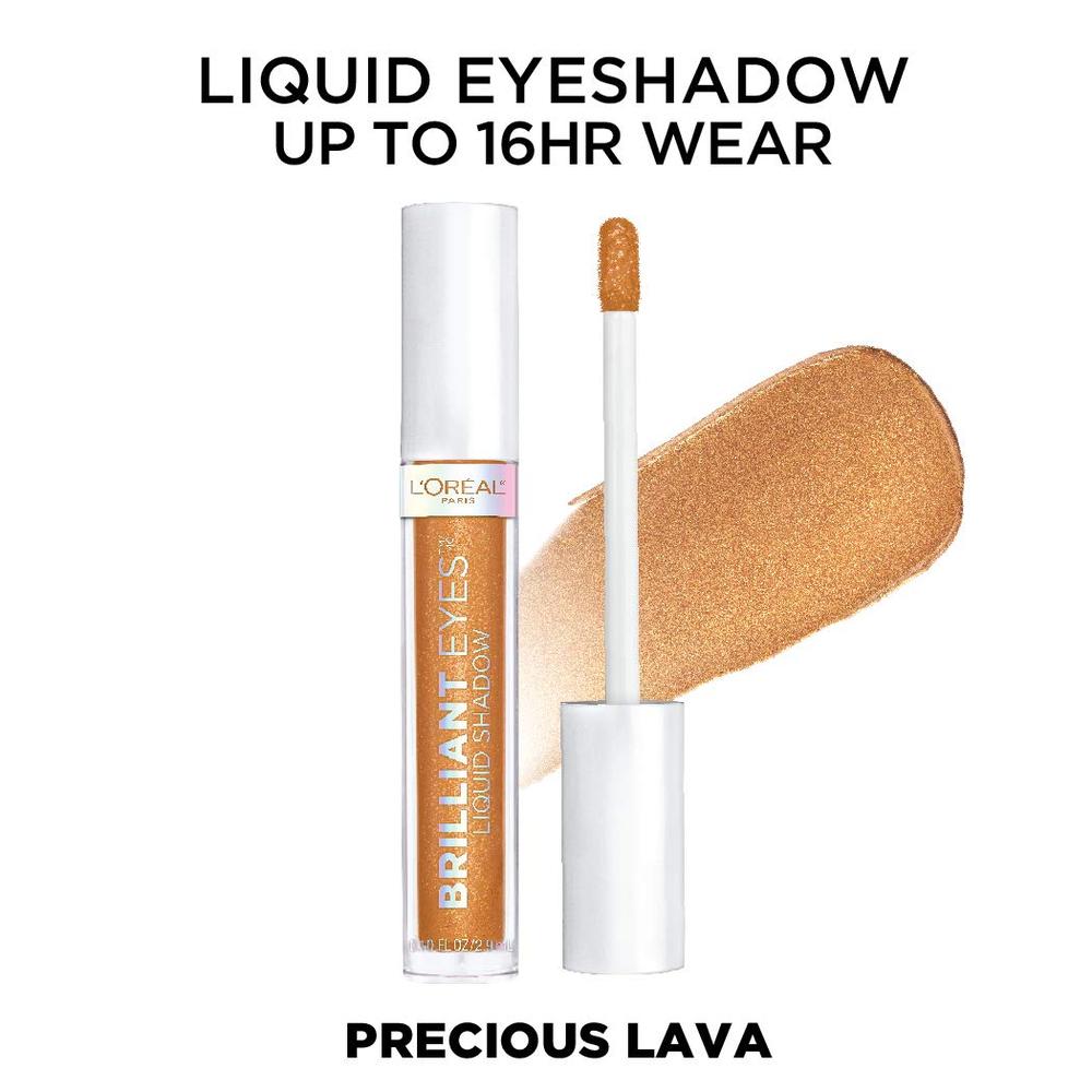 L'ORÉAL PARIS Brilliant Eyes Shimmer Liquid Eye Shadow Makeup, 455 Precious Lava, 0.1 oz.-071249410646-LR-333976-3-LR eShop