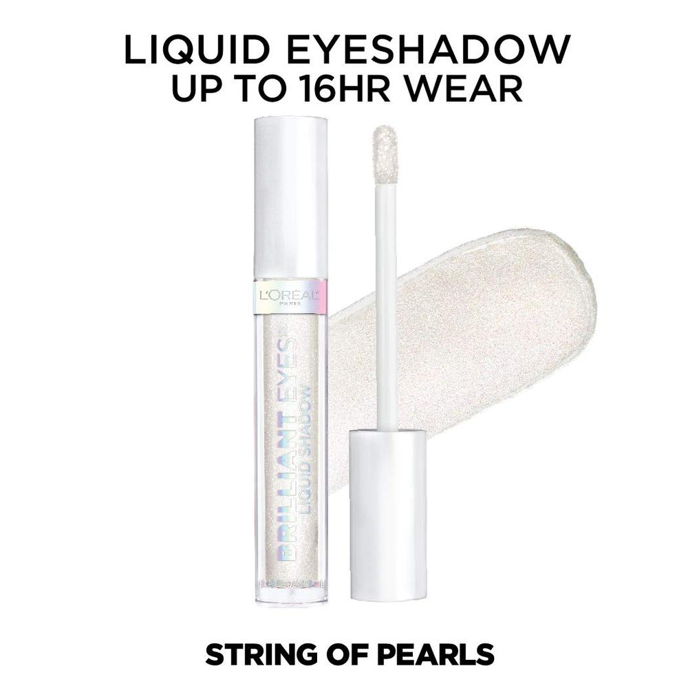 L'ORÉAL PARIS Brilliant Eyes Shimmer Liquid Eye Shadow Makeup, 460 String of Pearls, 0.1 oz.-071249410639-LR-333975-3-LR eShop