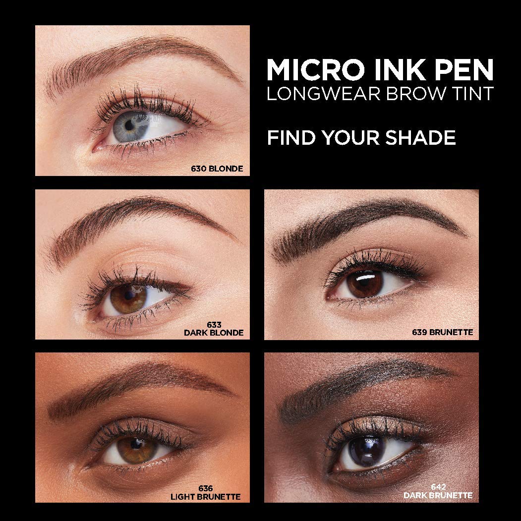 L'ORÉAL PARIS Brow Stylist Micro Ink Pen by Brow Stylist, Up to 48HR Wear, 639 Brunette, 0.033 fl. oz.-071249410479-LR-333978-7-LR eShop