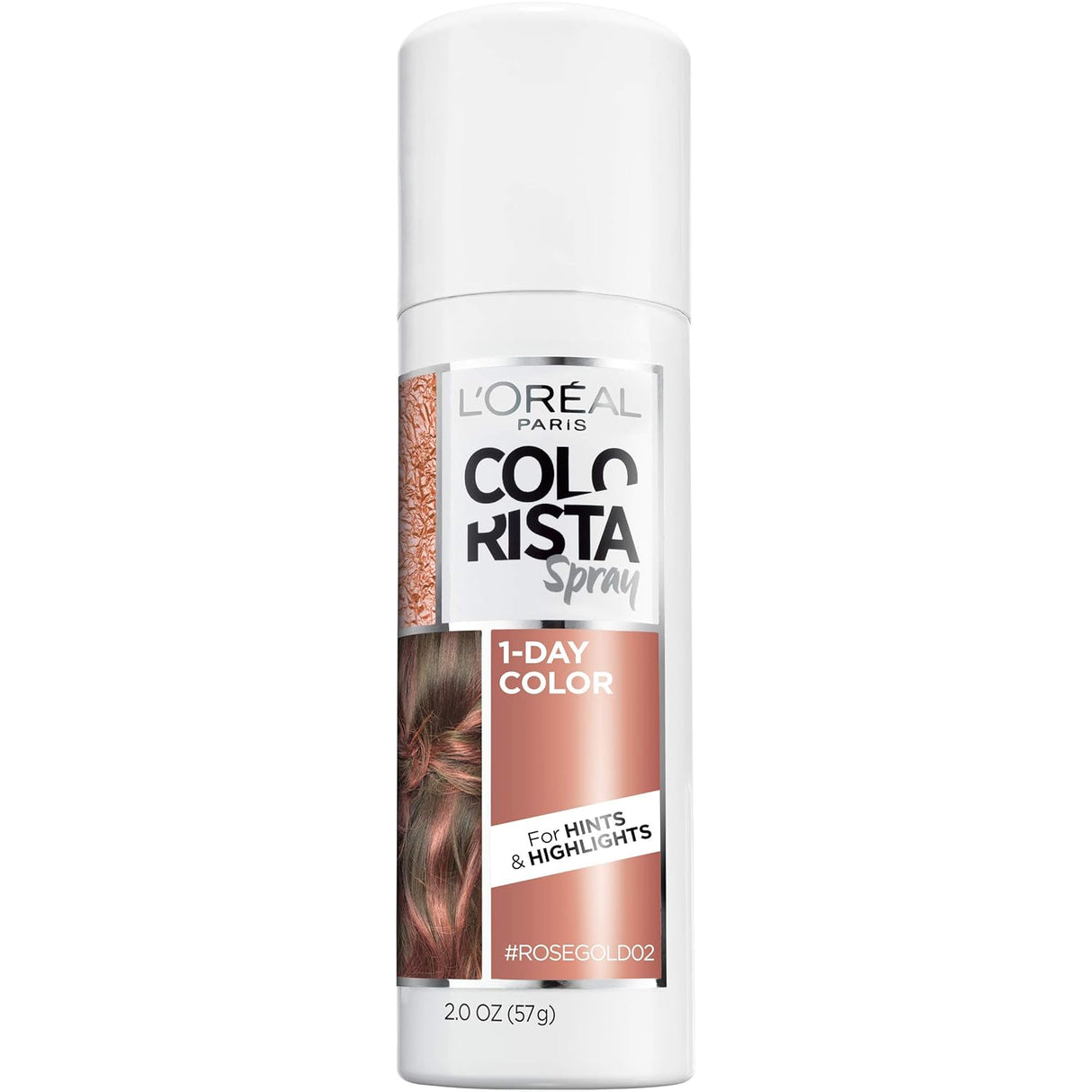 L'ORÉAL PARIS Colorista 1-Day Hair Color Spray - 02 Rose Gold, 2 oz-071249337844-LR-361756-1-LR eShop