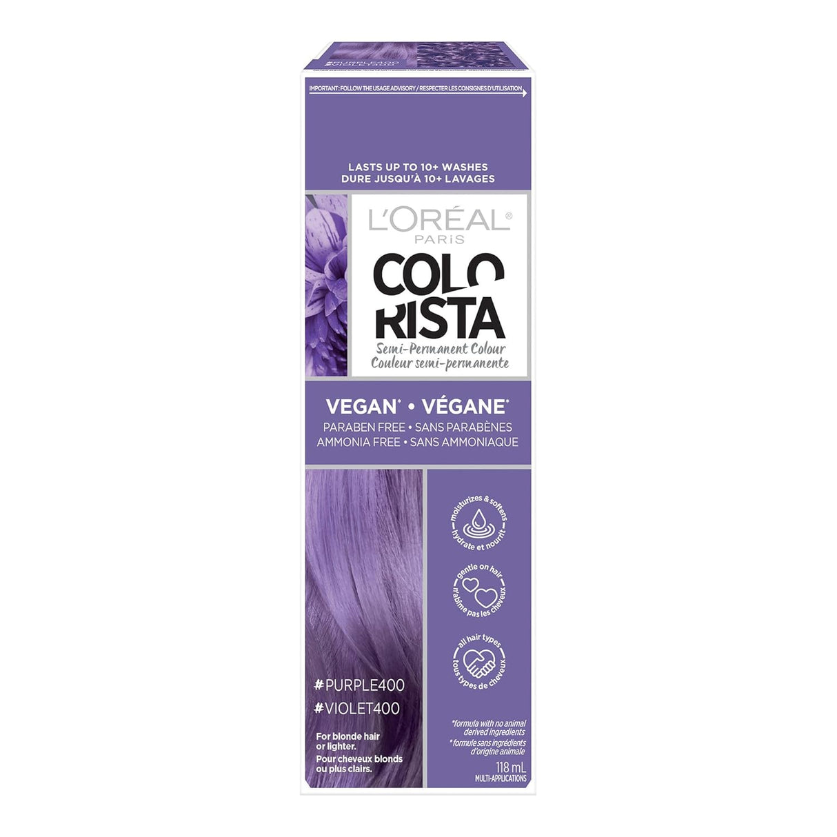 L'ORÉAL PARIS Colorista Semi Permanent Hair Color - 400 Purple-071249337738-LR-361752-1-LR eShop