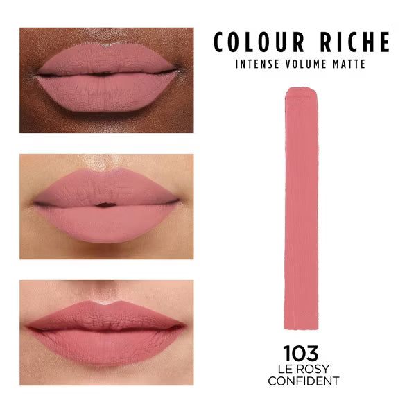 L'ORÉAL PARIS Colour Riche Intense Volume Matte Lipstick, 103 Le Rosy Confident, 0.06 oz-071249658550-LR-347244-2-LR eShop