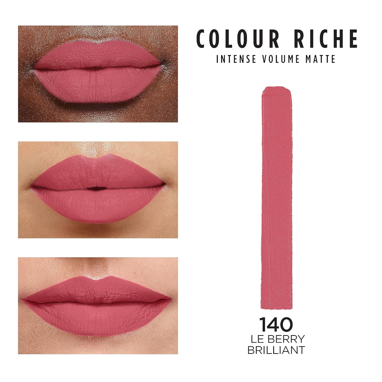 L'ORÉAL PARIS Colour Riche Intense Volume Matte Lipstick, 140 Le Berry Brilliant, 0.06 oz-071249682197-LR-351852-2-LR eShop
